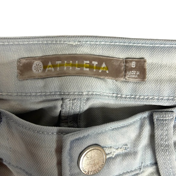 Athleta Womens Size 8 Sculptek Skinny Crop Denim Jeans Light Glacier Wash - Picture 6 of 12